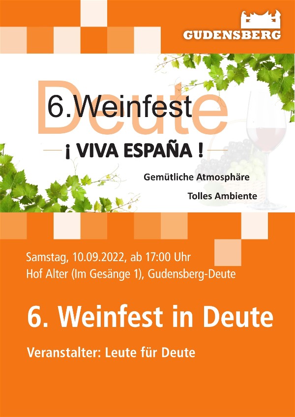 Web Deute Plakat Weinfest 2022