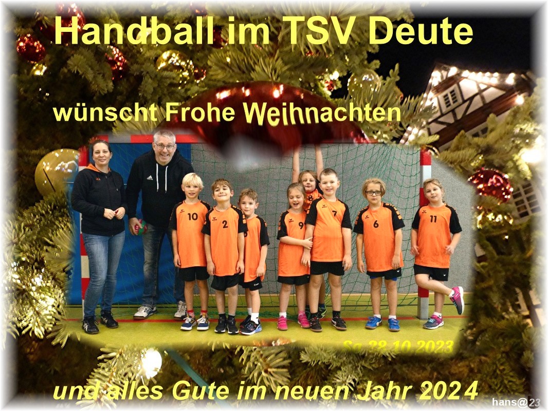 Web TSV Deute Handball wünscht Frohe Weihnachten 2023 