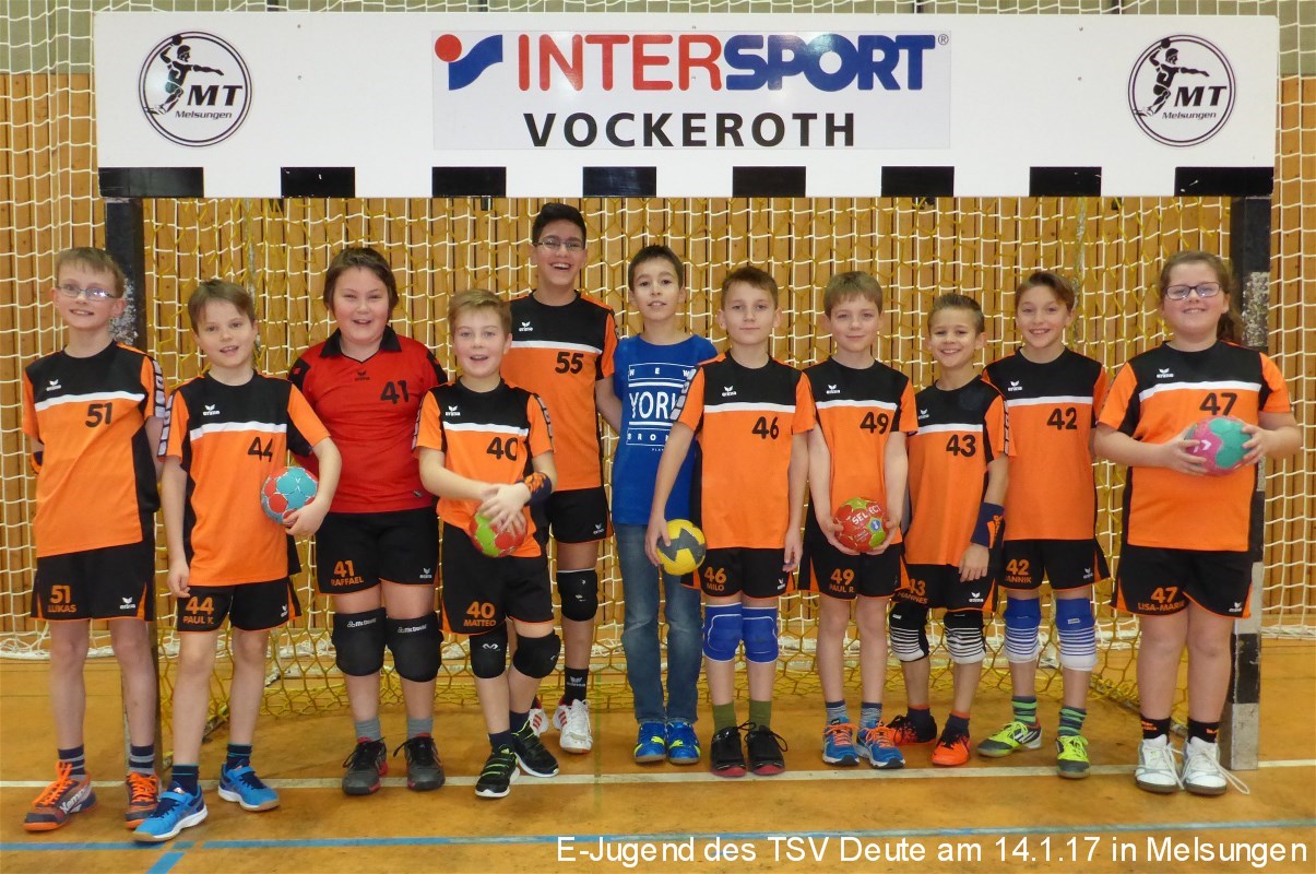Web Teamfoto TSV Deute E Jugend am 14.1.17